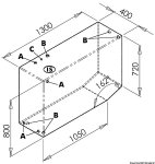 Osculati - Serbatoio per acqua 345 l destro
